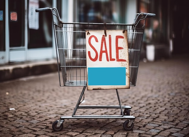 Foto rabattschein sale in städtischer umgebung