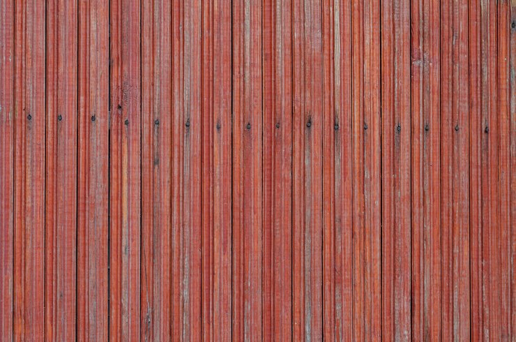 Foto rachado resistido vermelho pintado textura de tábua de madeira