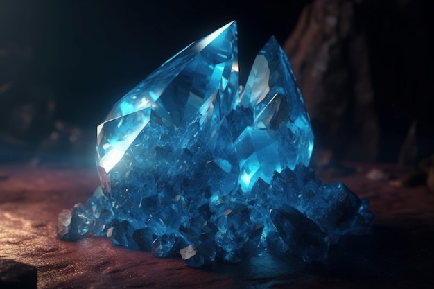 Racimo de piedra de cristal azul Generar Ai