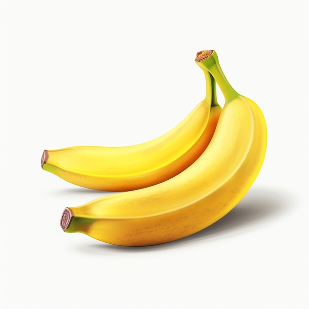 Racimo de plátano amarillo maduro vector aislado sobre fondo blanco