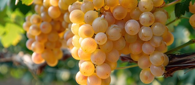 Foto un racimo de uvas colgando de un árbol