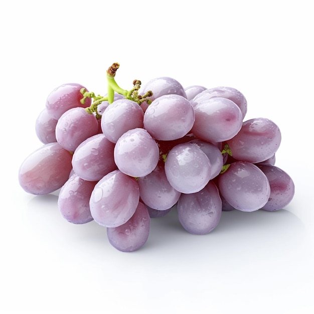 Un racimo de uvas moradas con la de arriba encima.