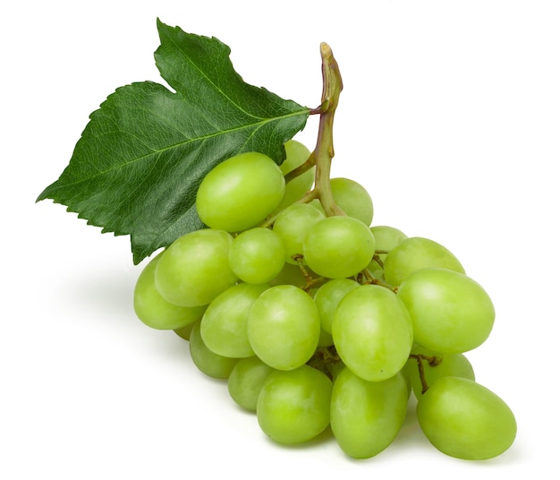 Racimo de uvas verdes maduras aislado