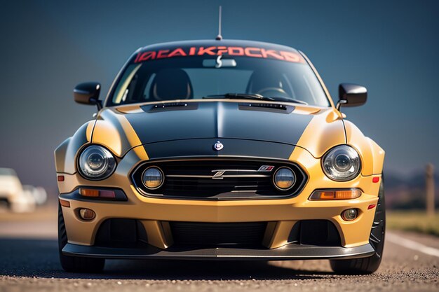 Racing Drift Supercar Hochgeschwindigkeitsfotografie Auto Hintergrund Wallpaper Illustration