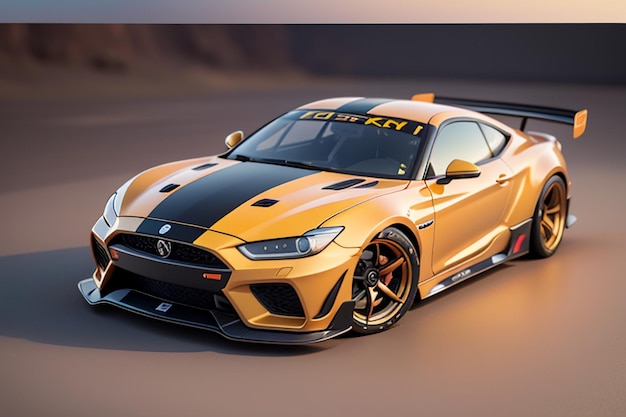 Racing Drift Supercar Hochgeschwindigkeitsfotografie Auto Hintergrund Wallpaper Illustration