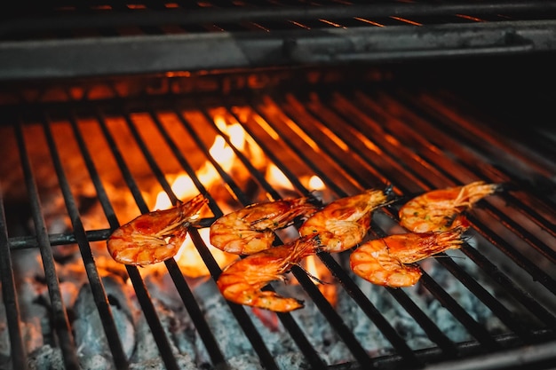 Una ración gourmet de gambas a la plancha