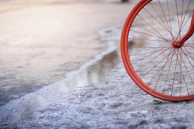 Rad-Retro-Bike im Schnee