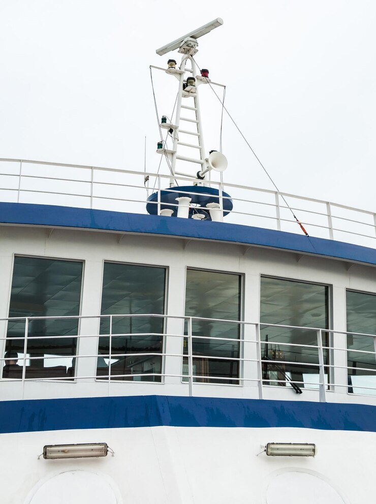 Foto radar de navegação no telhado da cabine o passageiro shi