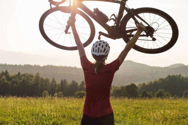 Radfahrer auf einem Rennrad