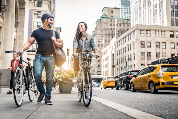 Radfahrer in New York