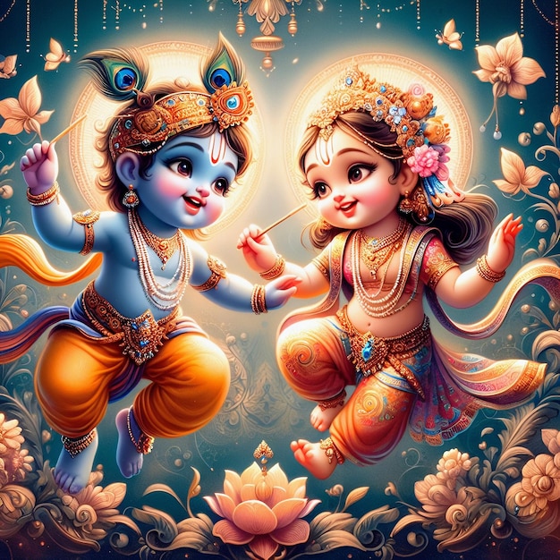 Radha Krishna, uma foto bonita.