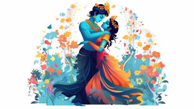 Radha Krishna vector