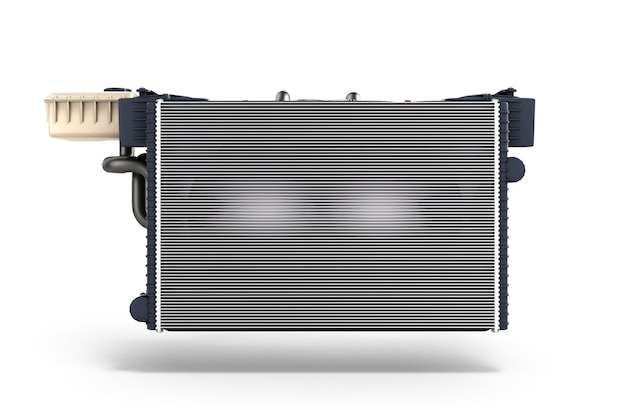 Foto radiador de coche aislado sobre fondo blanco 3d render