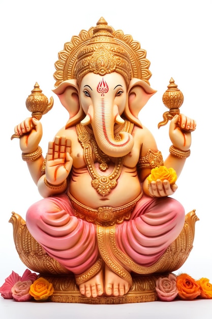 Radiância Holística Ídolo de Ganesha contra um fundo branco