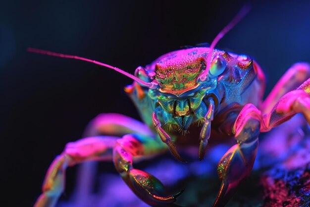 Foto radiant arthropod antient imagem de néon gerar ai