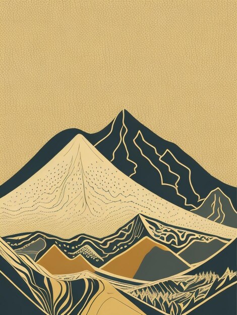Radiant Mountain Vistas Abstract Vector Fondo con montañas de color rosa