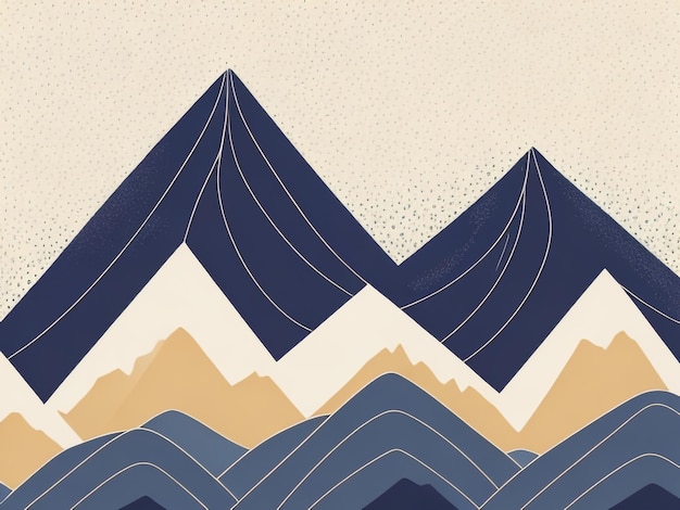 Radiant Mountain Vistas Abstract Vector Hintergrund mit Bergen