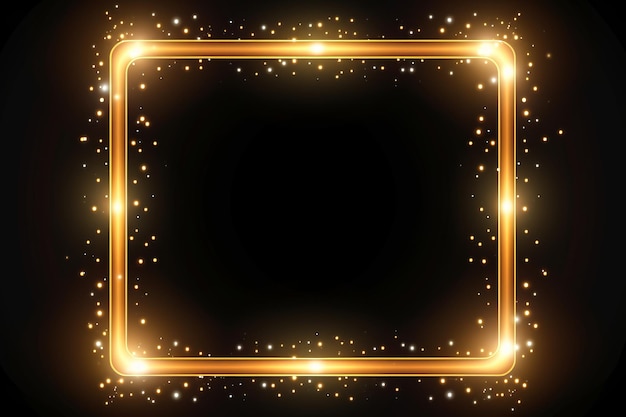 Radiant Nostalgia Uma ilustração vetorial de moldura de luz inspirada no vintage
