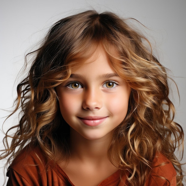 Radiante niña luxemburguesa de seis años con las mejillas brillantes