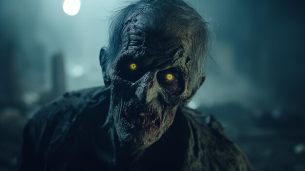 Radiation Zombie Uma bela e assustadora foto em estilo National Geographic de 8k