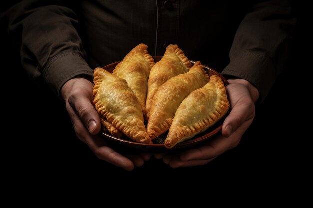 Foto radical comida argentina empanadas manos