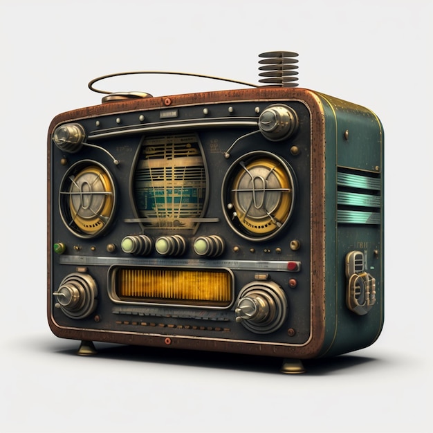 Una radio antigua con el número 60