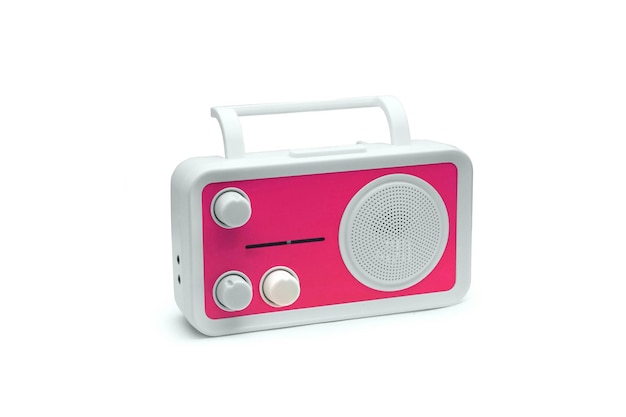 Rádio antiquado rosa