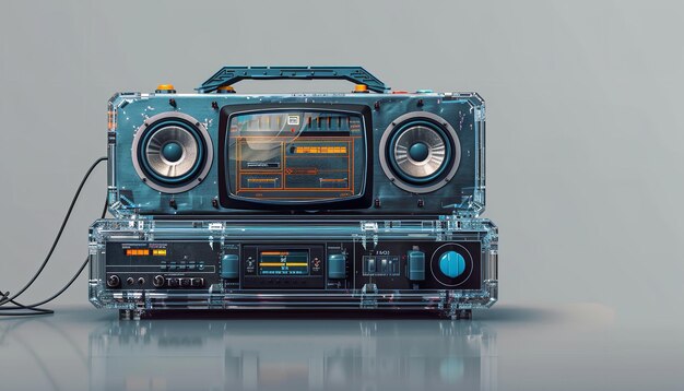 Foto una radio que tiene la palabra la palabra en la pantalla