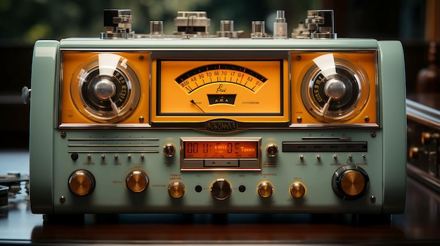 Foto rádio vintage retro para ouvir música