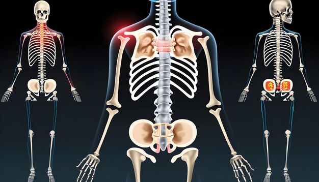 Foto radiografía de la columna vertebral