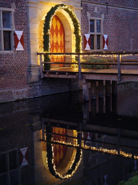 Foto raesfeld schloss in der nacht