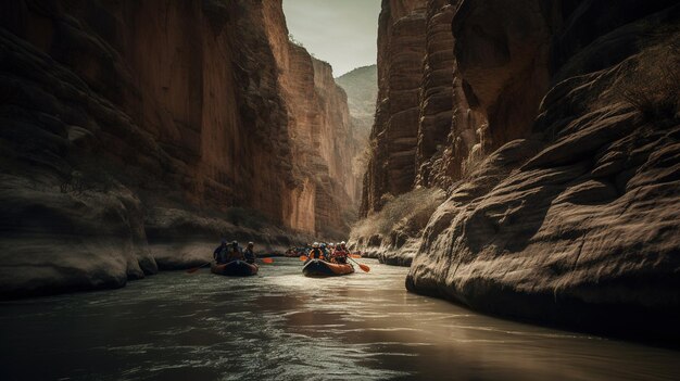 Foto rafting en el gran cañón