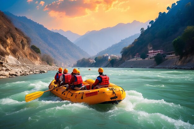 Rafting en el río Ganges en Rishikesh