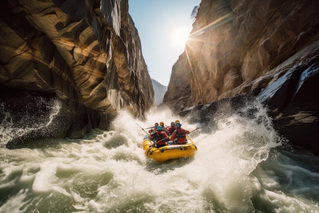 Rafting en el río grande