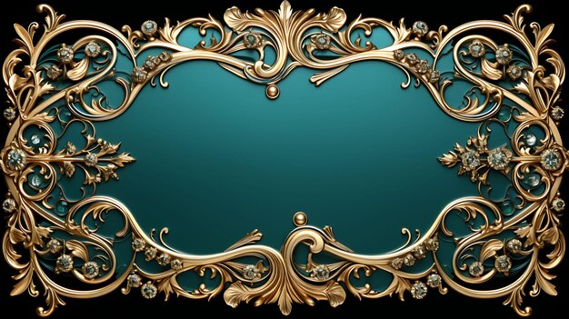 Rahmen 2D-Vektordesign elegant kreativ eines kunstvollen, luxuriösen Goldbildes, teuer dekorativ
