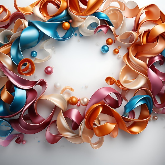 Rahmen mit eleganten, geschmückten Metallen und luxuriösen High-End-Schmuck in 3D für ein soziales Poster