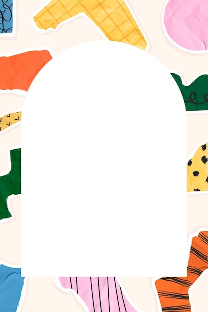 Rahmen png mit pastellfarbenem zerrissenen Papier