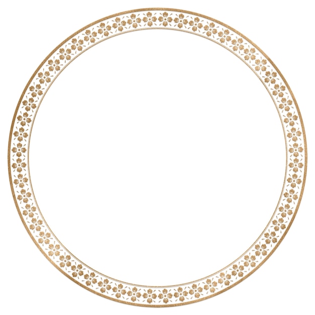 Rahmen png Sakura-Muster goldener Kreis im chinesischen Neujahrsthema