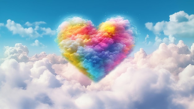 Rainbow Heart Cloud IA generativa