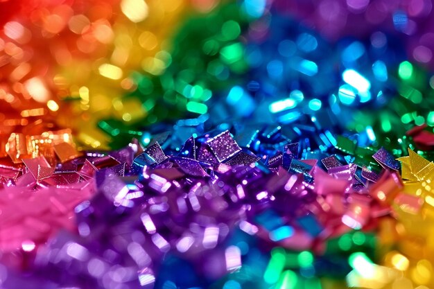 Rainbow Revelry Confetti Foto de fundo