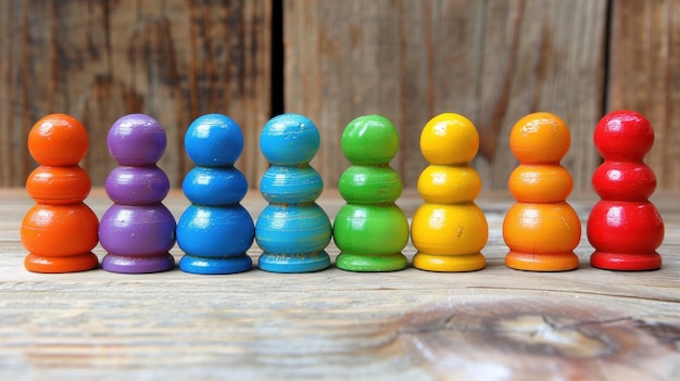 Rainbow setzt eine bunte Reihe von Spielfiguren auf