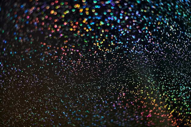 Rainbow Sparkle Glitter sobre fondo negro