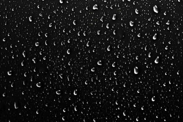 Foto rainfall drops on black background