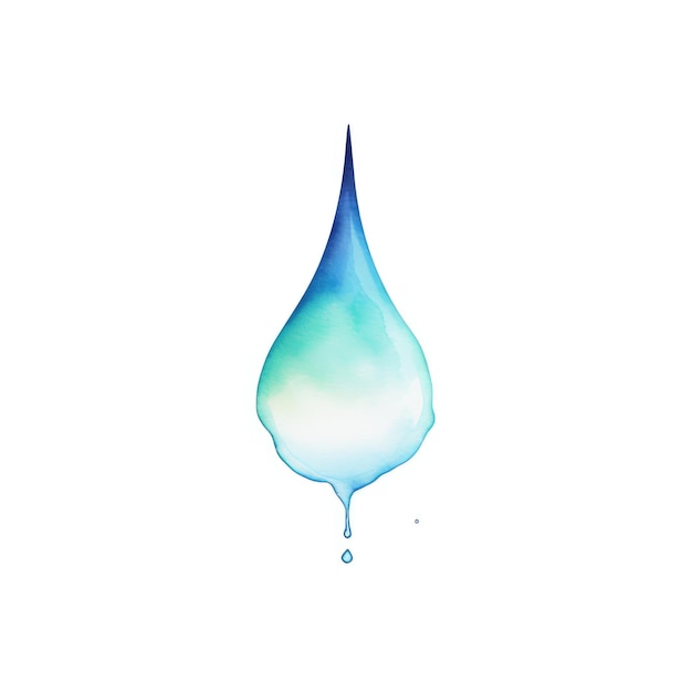 Rainfall Serenity Um logotipo em aquarela minimalista cativante em alta definição