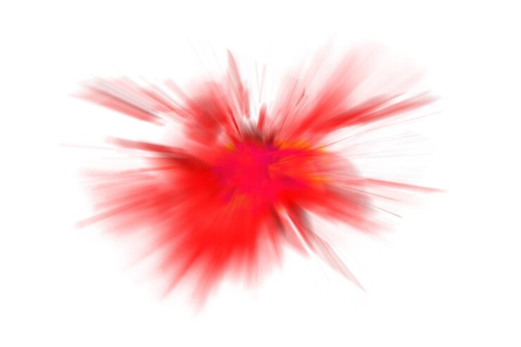 Foto raio vermelho explosão de luz desfocada imagem efeito de pincel de fundo abstrato
