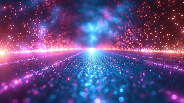 Foto raios de energia poderosos lasers fractal disco colorido equalizador de noite papel de parede design de fundo 4k