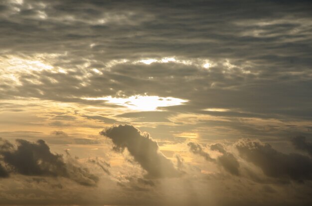 Foto raios de sol crepusculares durante o nascer do sol