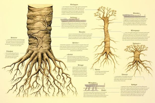 Foto la raíz de un árbol es una raíz.