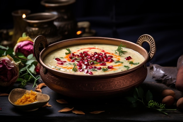 Foto rajgira kheer saludable o gachas dulces de amaranto