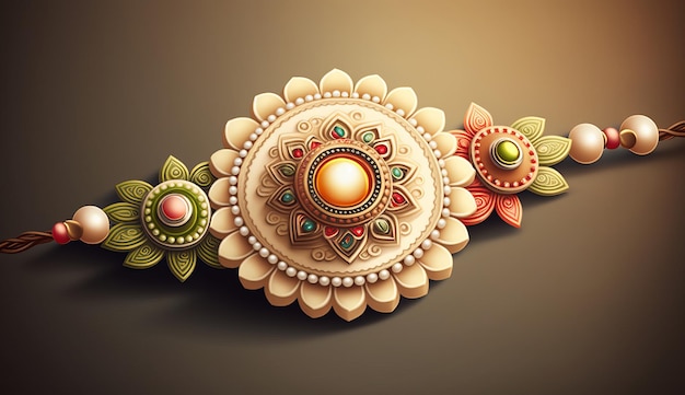 Rakhi isolierte Illustration für Raksha Bandhan Generative Ai